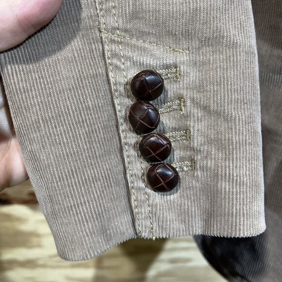 J Crew Corduroy Y2K Blazer Jacket Women's Small Beige Tan Preppy Stretch Boho - Picture 5 of 16